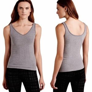 Anthropologie Eloise Reversible  Seamless Tank Top Size Small Grey Heather Layer